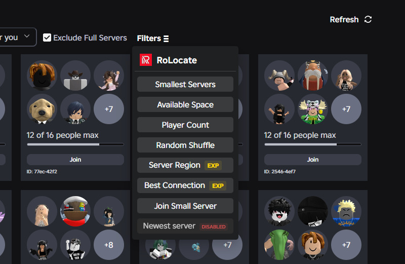 Server Filters